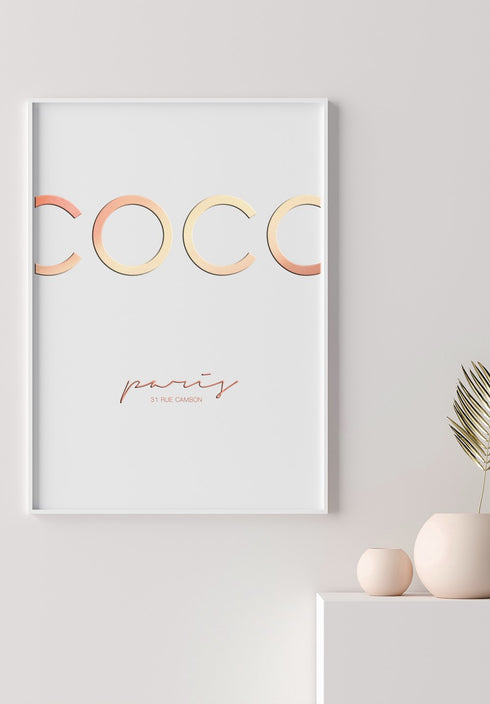 Coco Paris Real Rose Gold Poster – GlamPosters